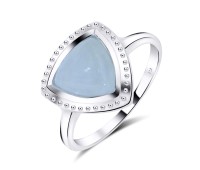 Aquamarine Silver Rings NSR-2470